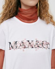 MAX&Co. - Áo thun nữ cổ tròn tay ngắn Floral Embroidered