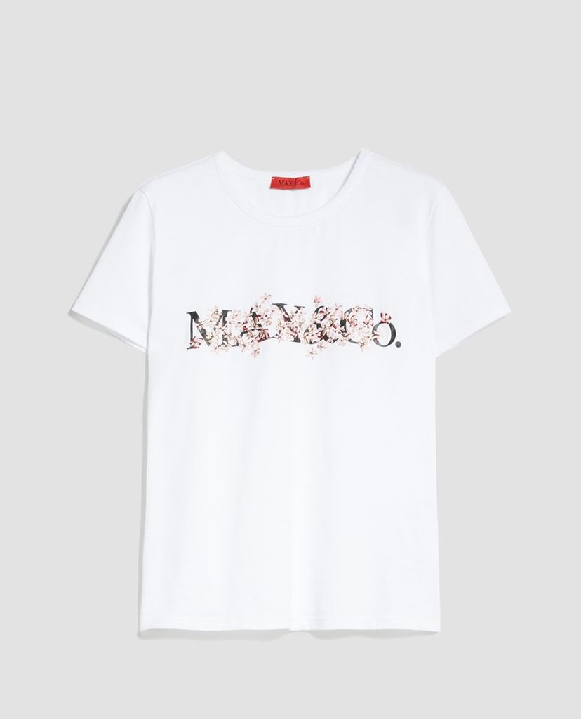 MAX&Co. - Áo thun nữ cổ tròn tay ngắn Floral Embroidered