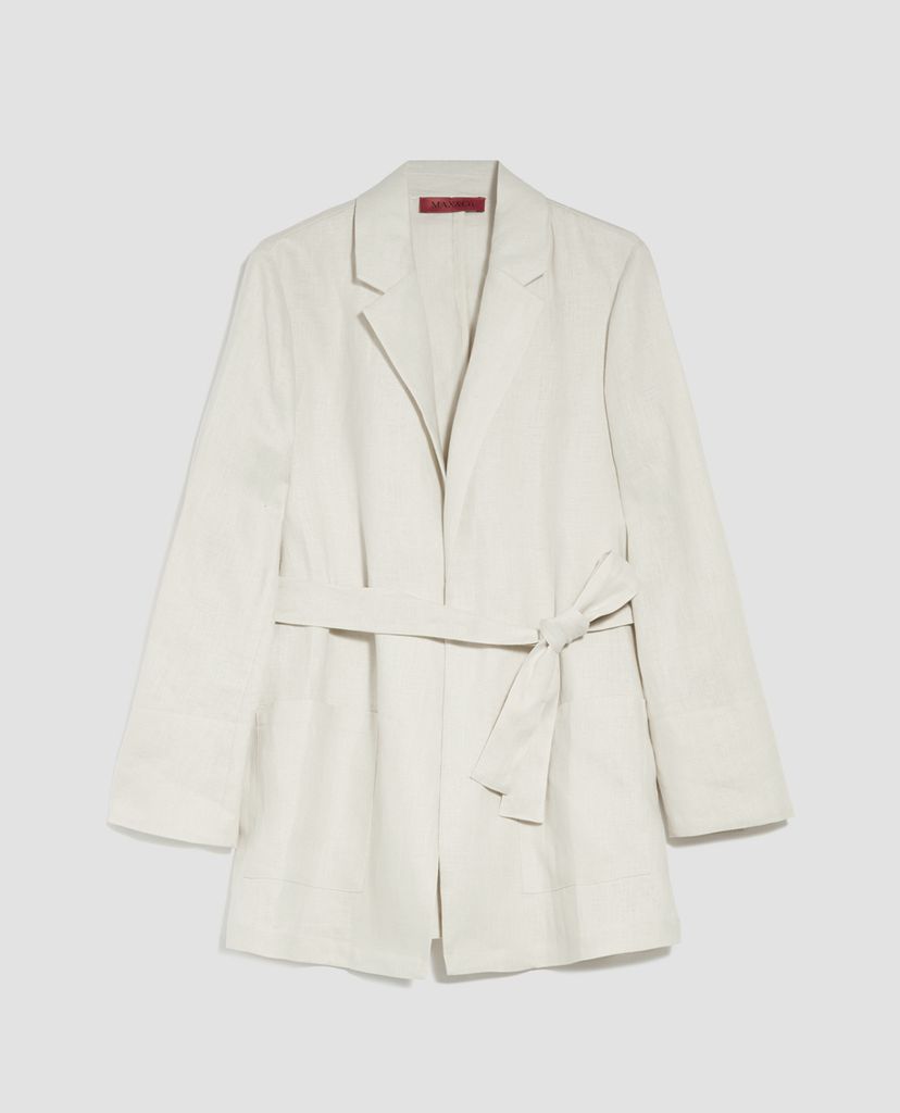 MAX&Co. - Áo blazer nữ tay dài phối thắt lưng Pure Linen