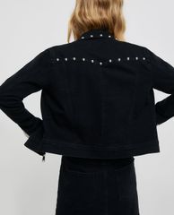 MAX&Co. - Áo khoác jeans nữ cổ gập phối nút kim loại