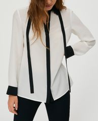 MAX&Co. - Áo sơ mi nữ tay dài cổ bẻ Pure Silk