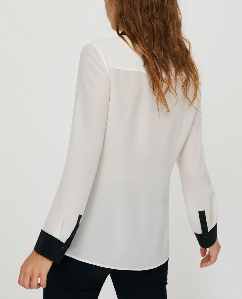 MAX&Co. - Áo sơ mi nữ tay dài cổ bẻ Pure Silk