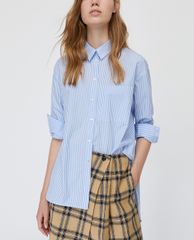 MAX&Co. - Áo sơ mi nữ tay dài kẻ sọc Cotton Poplin
