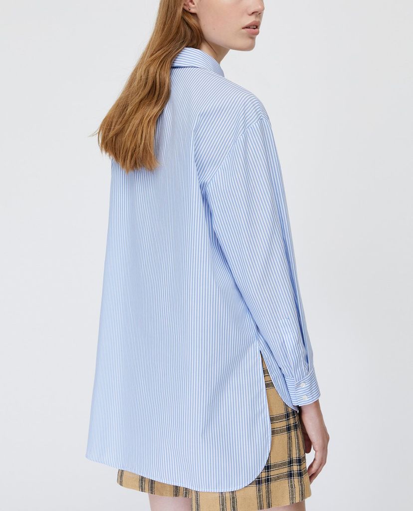MAX&Co. - Áo sơ mi nữ tay dài kẻ sọc Cotton Poplin