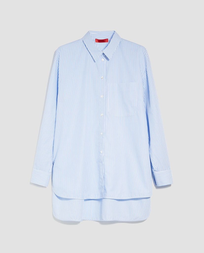 MAX&Co. - Áo sơ mi nữ tay dài kẻ sọc Cotton Poplin