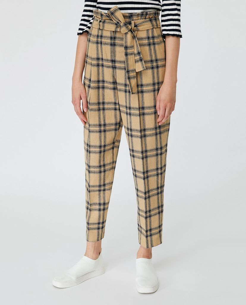 MAX&Co. - Quần kiểu nữ kẻ caro Linen And Cotton