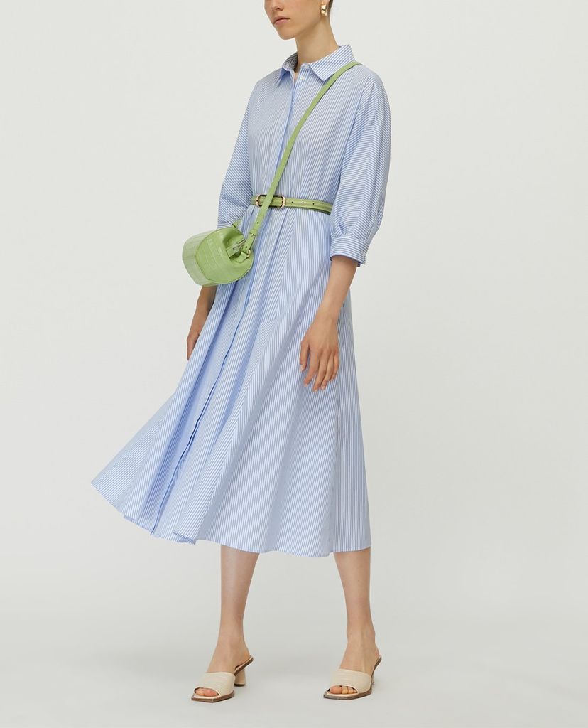 MAX&Co. - Đầm midi cổ V Cotton Poplin