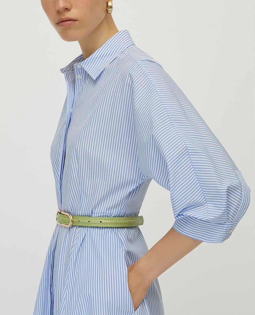 MAX&Co. - Đầm midi cổ V Cotton Poplin