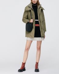 MAX&Co. - Đầm mini phom ôm cổ cao tay dài Ribbing