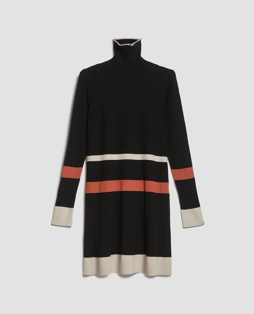 MAX&Co. - Đầm mini phom ôm cổ cao tay dài Ribbing