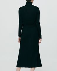 MAX&Co. - Đầm midi cổ cao tay dài Ribbed Knit