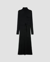 MAX&Co. - Đầm midi cổ cao tay dài Ribbed Knit