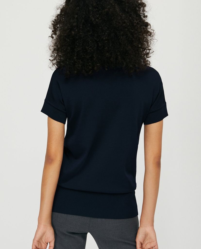 MAX&Co. - Áo sweater nữ tay ngắn cổ tròn Shiny Tricot
