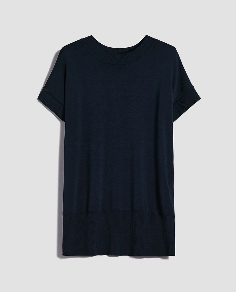 MAX&Co. - Áo sweater nữ tay ngắn cổ tròn Shiny Tricot