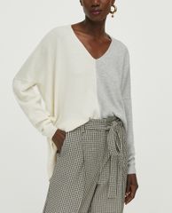 MAX&Co. - Áo sweater nữ tay dài cổ V Oversized Wool And Casmere