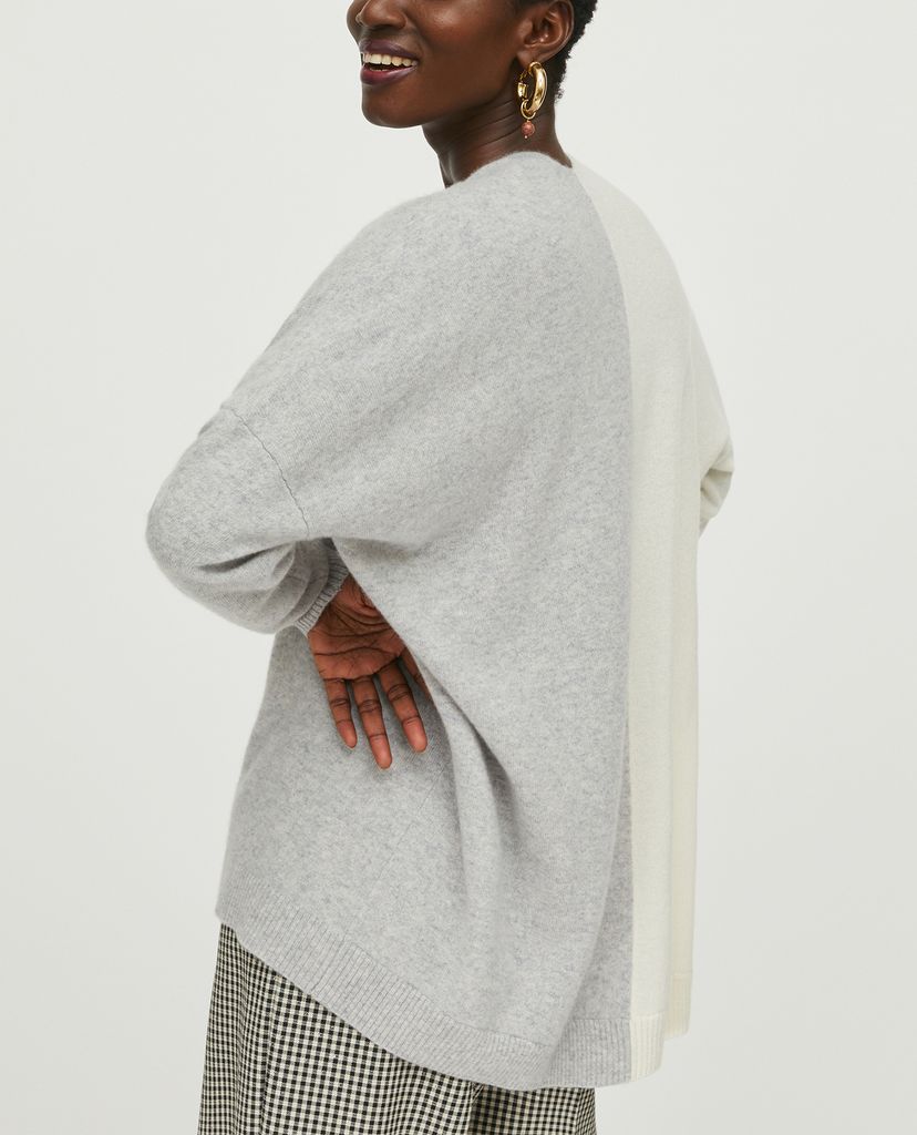 MAX&Co. - Áo sweater nữ tay dài cổ V Oversized Wool And Casmere