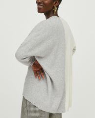 MAX&Co. - Áo sweater nữ tay dài cổ V Oversized Wool And Casmere