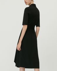 MAX&Co. - Đầm midi cổ V ngắn tay Technical Jersey Wrap