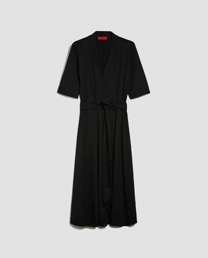 MAX&Co. - Đầm midi cổ V ngắn tay Technical Jersey Wrap