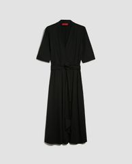 MAX&Co. - Đầm midi cổ V ngắn tay Technical Jersey Wrap