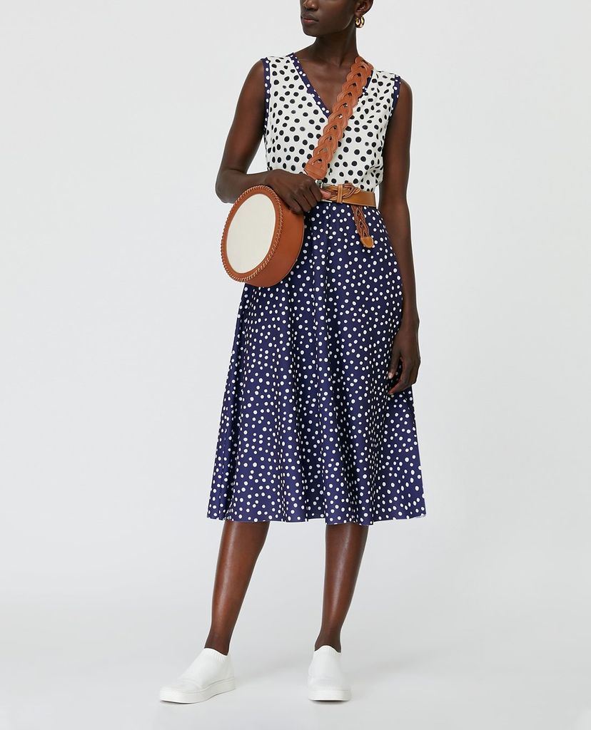 MAX&Co. - Đầm midi cổ V sát nách Jersey
