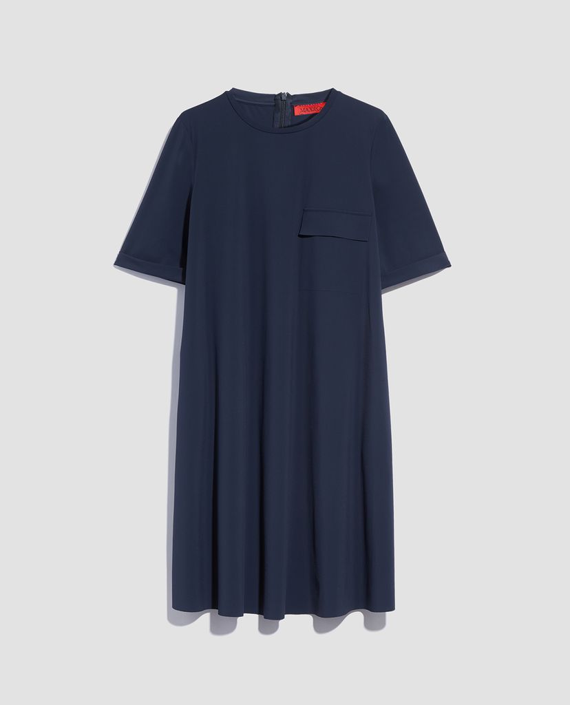 MAX&Co. - Đầm mini ngắn tay phom xòe Techno Jersey