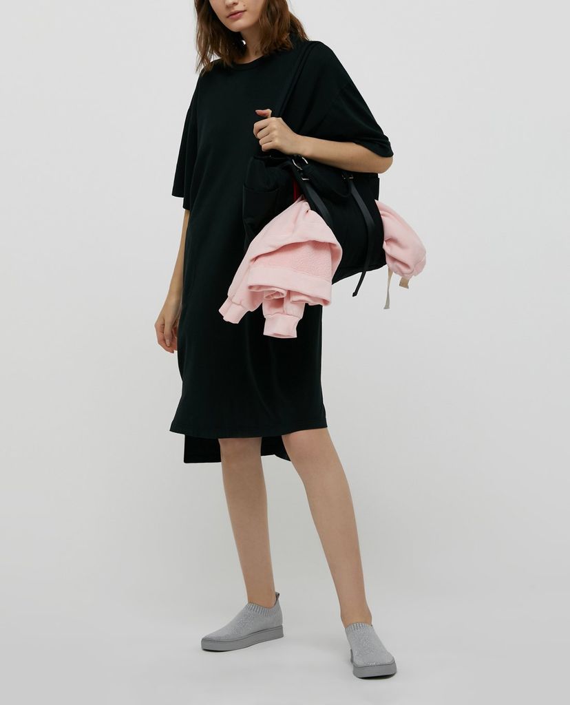 MAX&Co. - Đầm mini cổ tròn ngắn tay phom suông Tdress