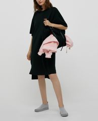 MAX&Co. - Đầm mini cổ tròn ngắn tay phom suông Tdress