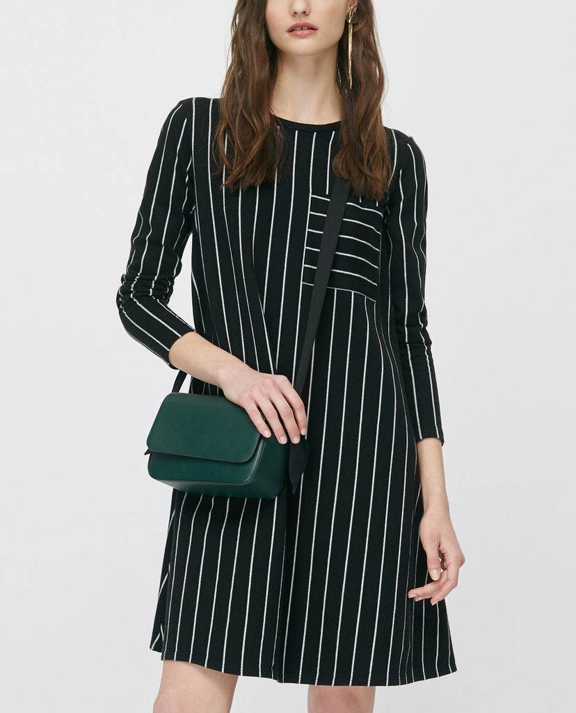 MAX&Co. - Đầm mini tay dài phom xòe kẻ sọc thời trang