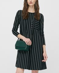 MAX&Co. - Đầm mini tay dài phom xòe kẻ sọc thời trang