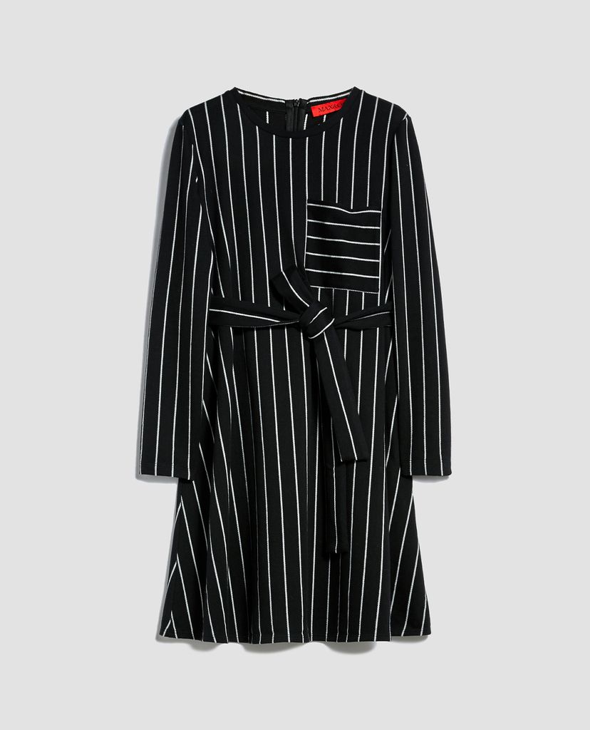 MAX&Co. - Đầm mini tay dài phom xòe kẻ sọc thời trang