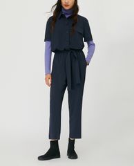 MAX&Co. - Jumpsuits nữ cổ bẻ tay ngắn Techno Jersey