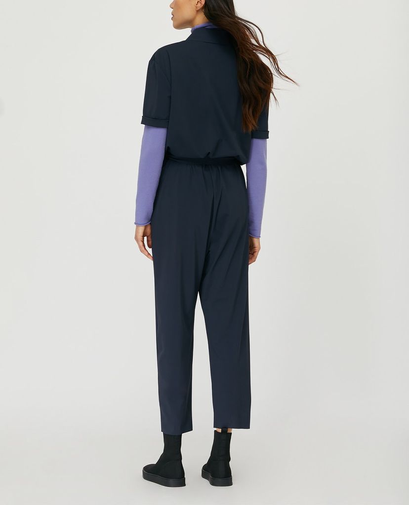 MAX&Co. - Jumpsuits nữ cổ bẻ tay ngắn Techno Jersey