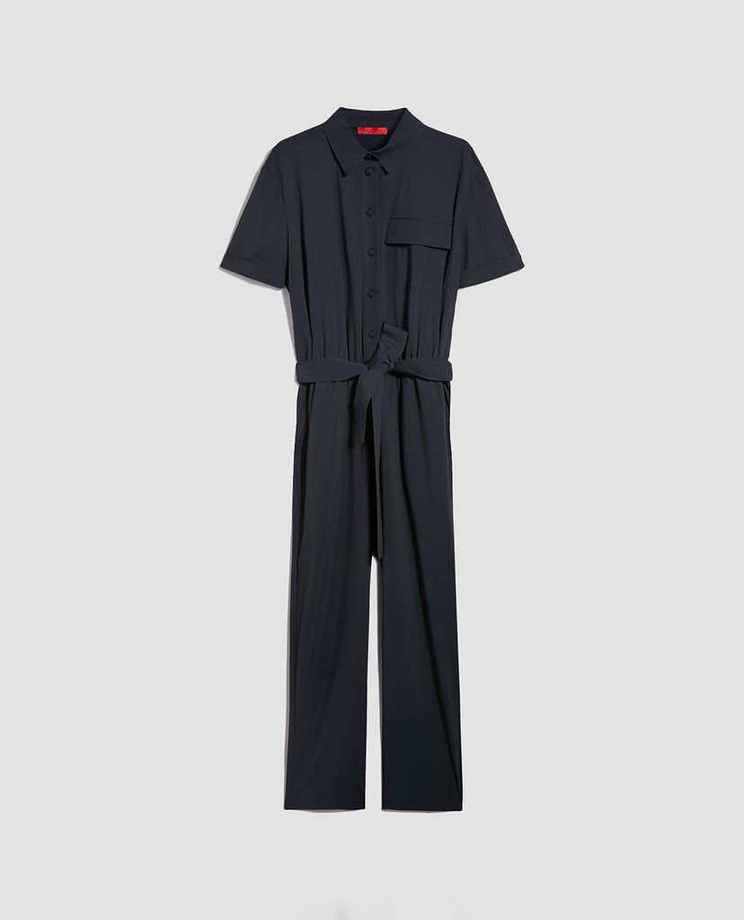 MAX&Co. - Jumpsuits nữ cổ bẻ tay ngắn Techno Jersey