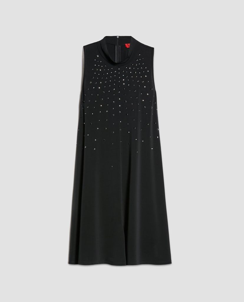 MAX&Co. - Đầm mini sát nách cổ tròn đính đá Certosa