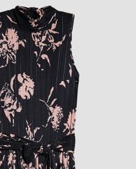 MAX&Co. - Đầm midi sát nách cổ tròn xếp li thời trang Cesare
