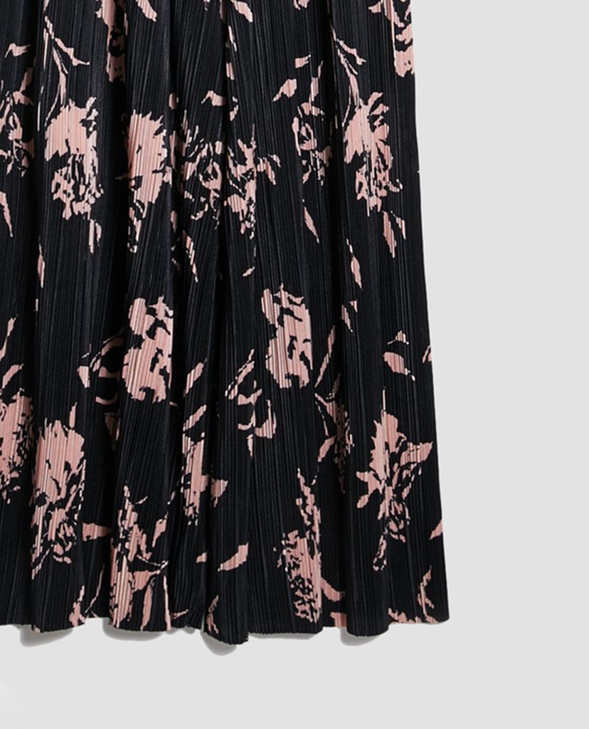 MAX&Co. - Đầm midi sát nách cổ tròn xếp li thời trang Cesare