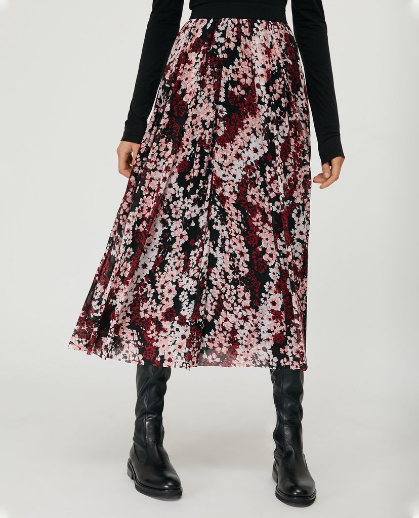MAX&Co. - Chân váy midi xếp li Floral Tulle