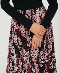 MAX&Co. - Chân váy midi xếp li Floral Tulle