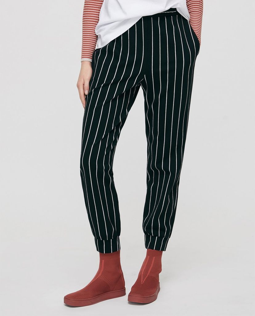 MAX&Co. - Quần jogger nữ kẻ sọc Pinstripe Jersey