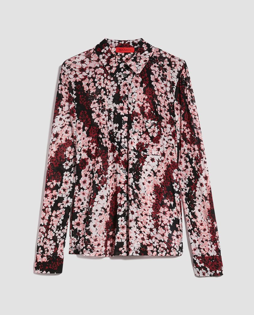 MAX&Co. - Áo sơ mi nữ tay dài cổ bẻ Floral Tulle