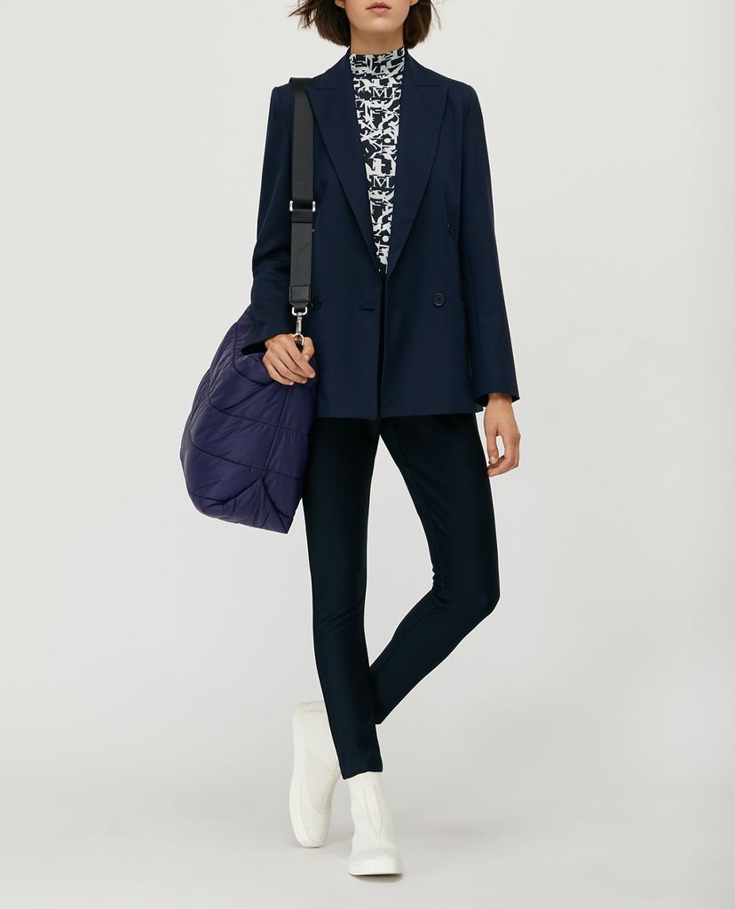 MAX&Co. - Áo thun nữ tay ngắn cổ lọ họa tiết Polo-neck