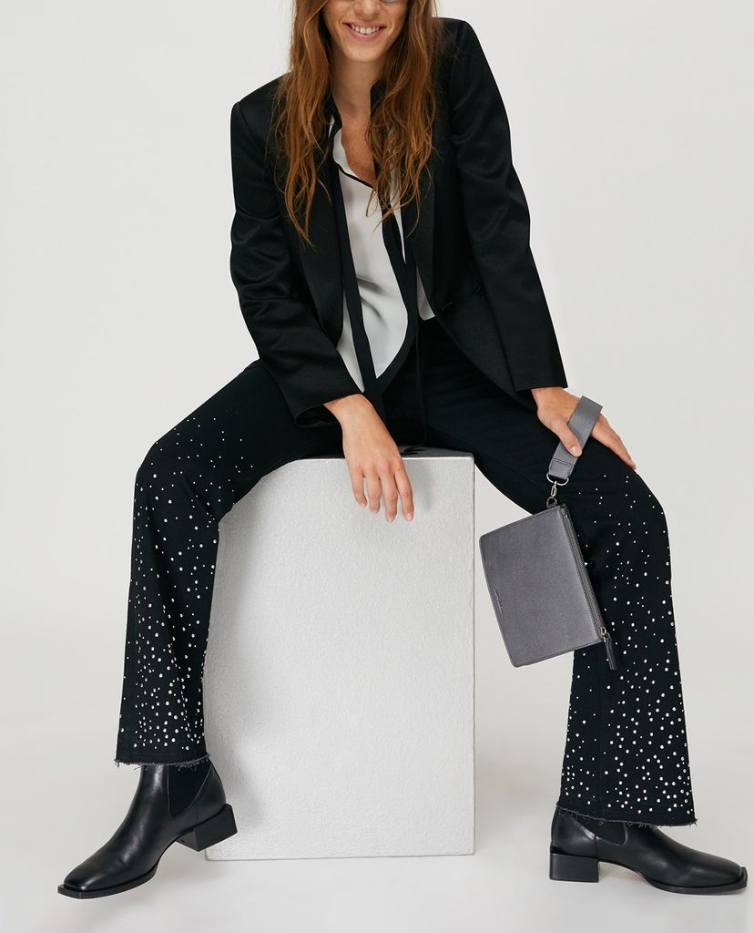 MAX&Co. - Áo blazer nữ tay dài Satin Tuxedo