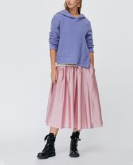 MAX&Co. - Chân váy midi xếp li Techno Taffeta