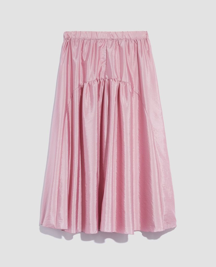 MAX&Co. - Chân váy midi xếp li Techno Taffeta