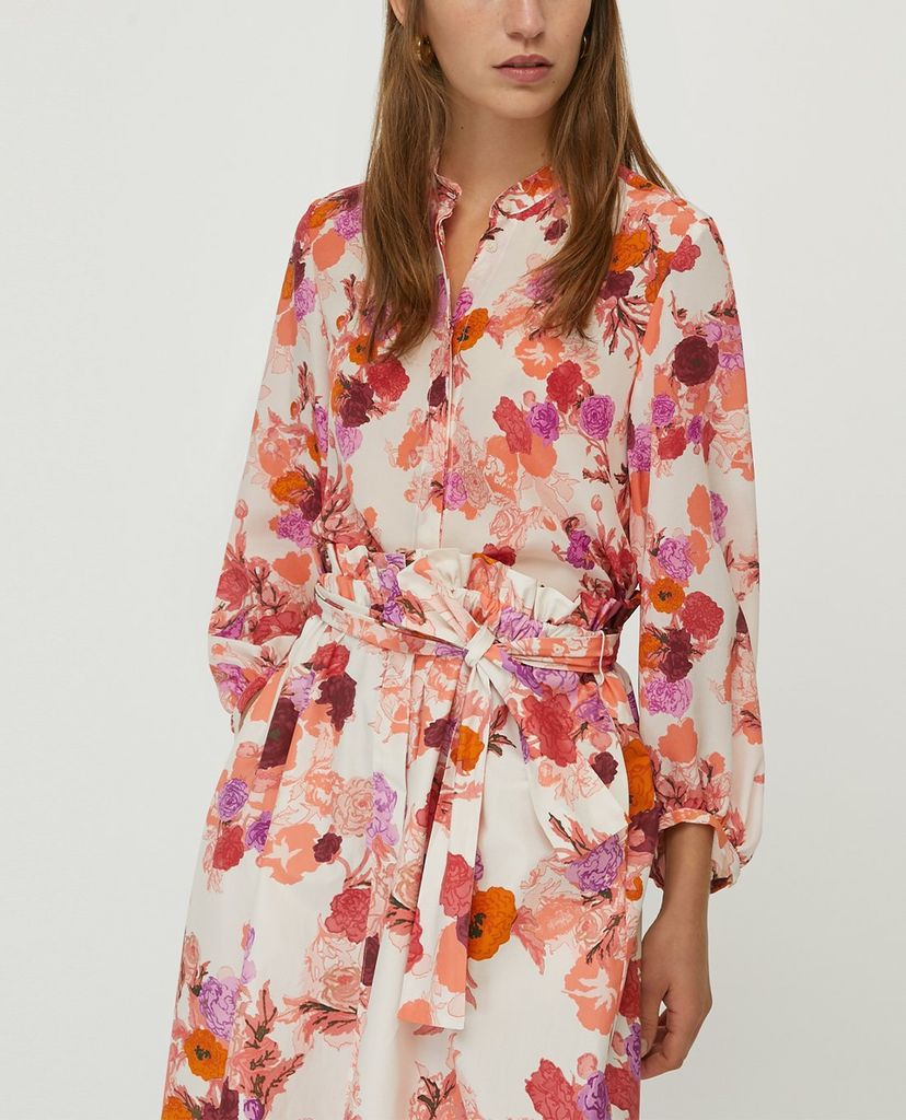 MAX&Co. - Áo sơ mi nữ tay dài Floral Pure Silk