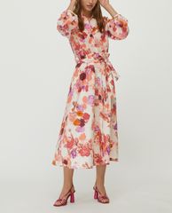 MAX&Co. - Áo sơ mi nữ tay dài Floral Pure Silk
