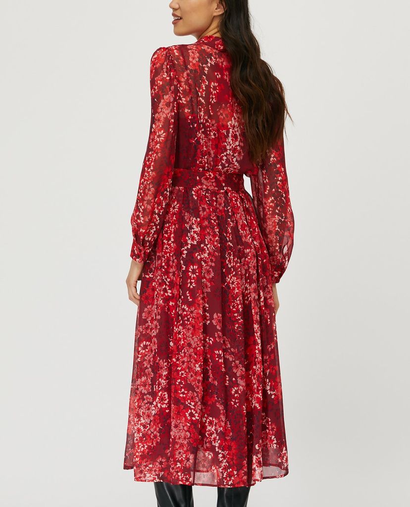 MAX&Co. - Đầm midi sơ mi cổ bẻ tay dài Printed Georgette