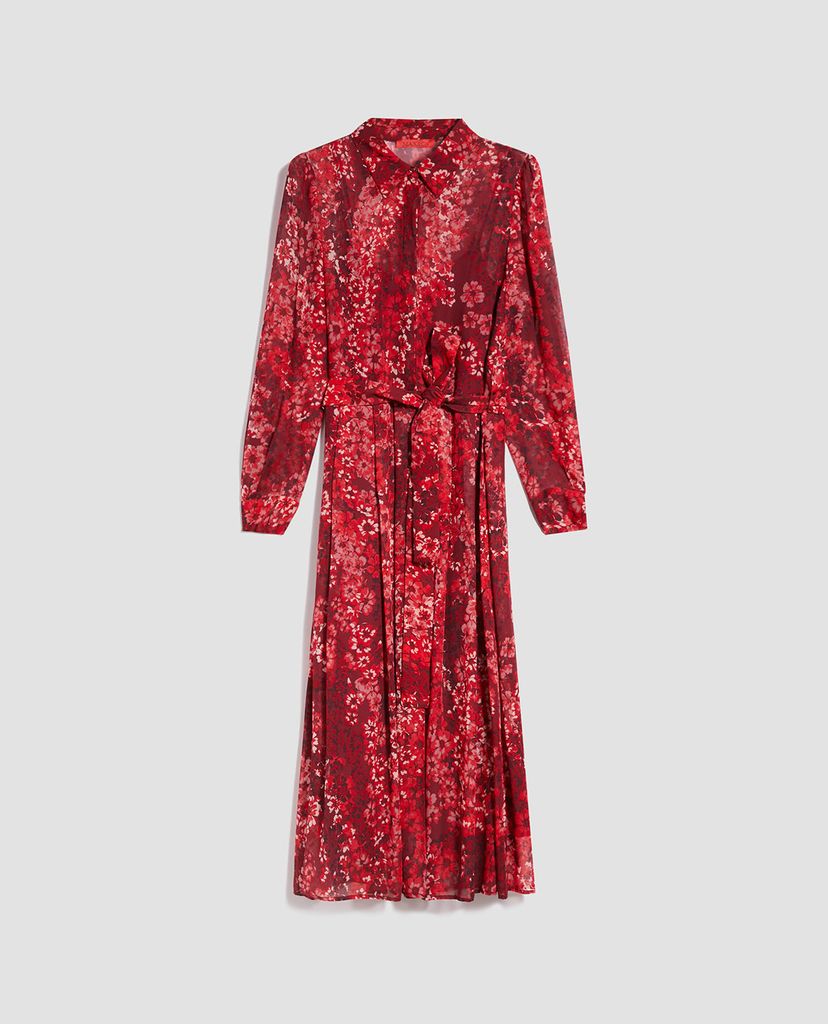MAX&Co. - Đầm midi sơ mi cổ bẻ tay dài Printed Georgette