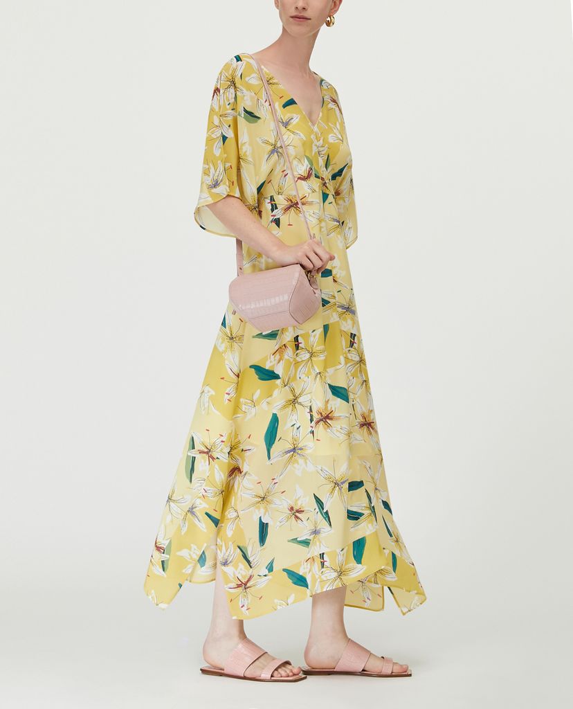 MAX&Co. - Đầm midi cổ V tay ngắn Floral Silk